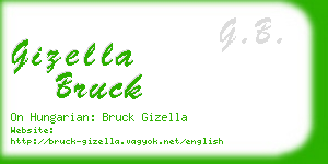 gizella bruck business card
